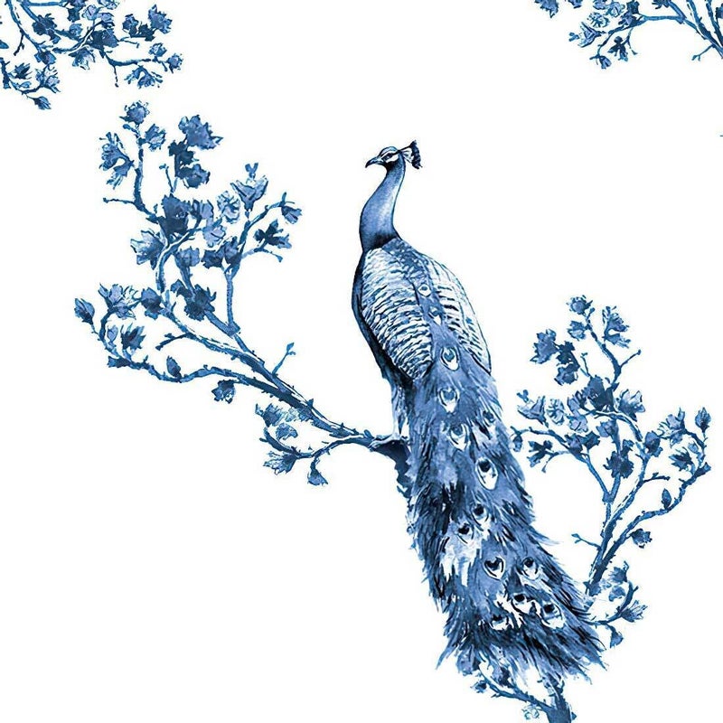 The Tissue Store The Tissue Store Decoupage Paper Napkin for Craft 4 Sheets Floral 27 Blue and White  - Image 2