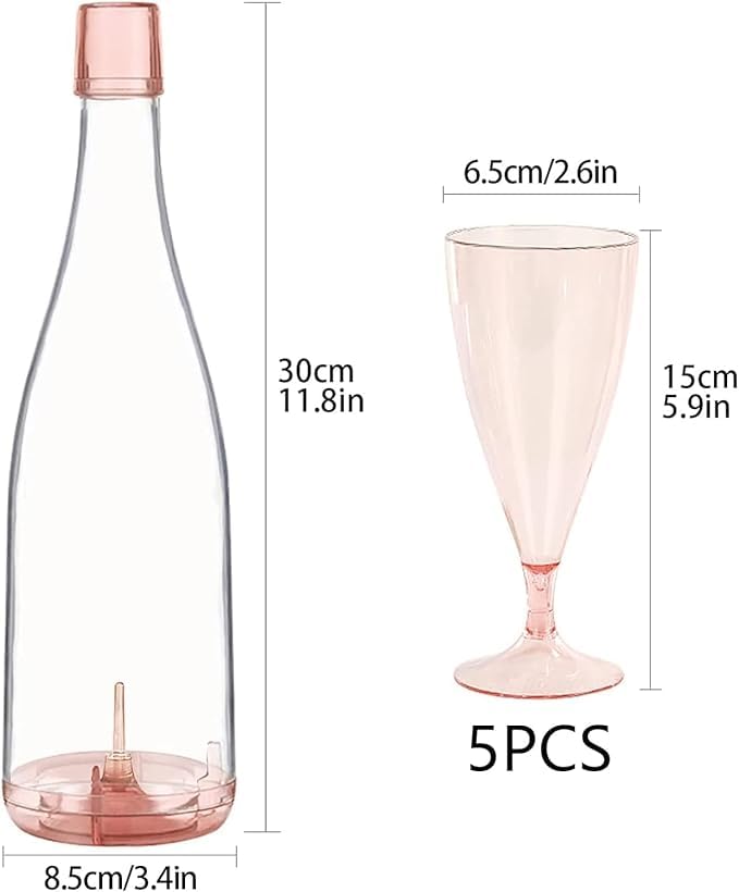 Bindex Travel Picnic Glass 5PCS Set Folding Style Plastic Champagne Glasses Suitable for Outdoor Reusable Camping Perfect for PartyWeddingBirthday - Image 2