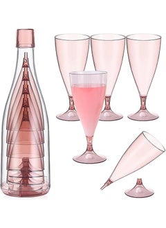 Bindex Bindex Travel Picnic Glass 5PCS Set Folding Style Plastic Champagne Glasses Suitable for Outdoor Reusable Camping Perfect for PartyWeddingBirthday  - Image 1