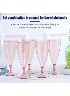 Bindex Bindex Travel Picnic Glass 5PCS Set Folding Style Plastic Champagne Glasses Suitable for Outdoor Reusable Camping Perfect for PartyWeddingBirthday  - Image 3