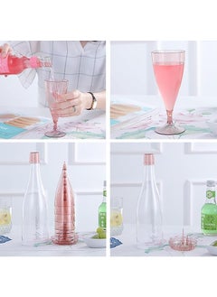 Bindex Bindex Travel Picnic Glass 5PCS Set Folding Style Plastic Champagne Glasses Suitable for Outdoor Reusable Camping Perfect for PartyWeddingBirthday  - Image 4