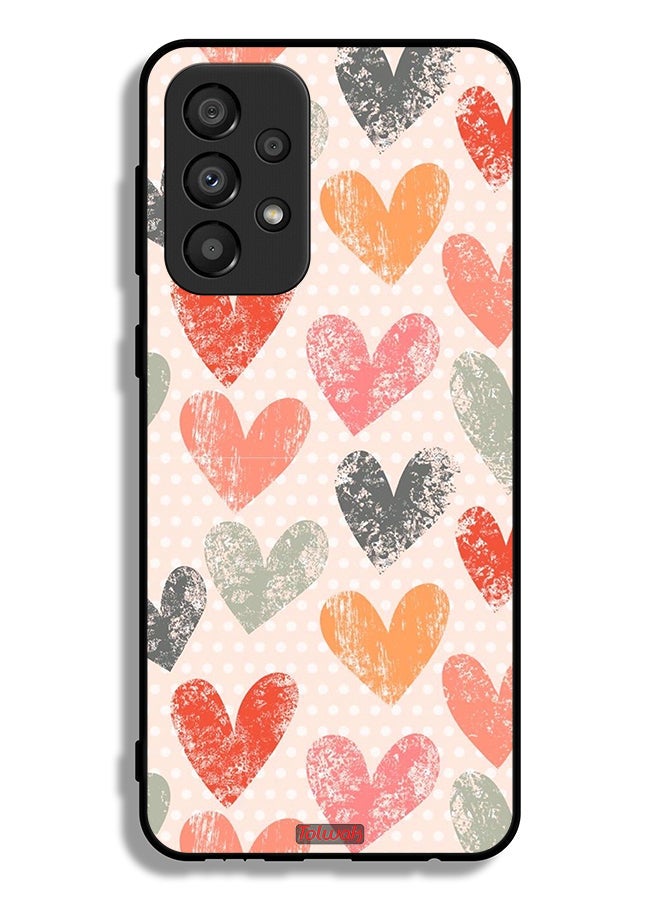 Tolwak Samsung Galaxy A33 5G Protective Case Cover Hearts Art - Image 1