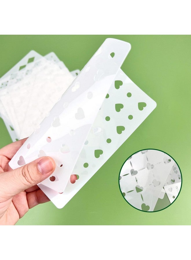 CODOHI 12 Pcs Mixed Media Stencils, Polka Dot Stencils, Checkered Stencils, Heart Stencils, Assorted Sizes Repeating Stencils For Painting On Wood Furniture Pillows Wall Scrapbook Card Making Diy Craft 6"X6" - Image 4