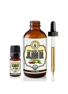 BodyJ4You Odyj4You Jojoba Oil Organic Usda 100% Pure Natural Moisturizing Oil Face Hair Skin Nails Cold Pressed Unrefined Antiaging Men Women All Skin Types 4.22 Fl Oz  - Image 1
