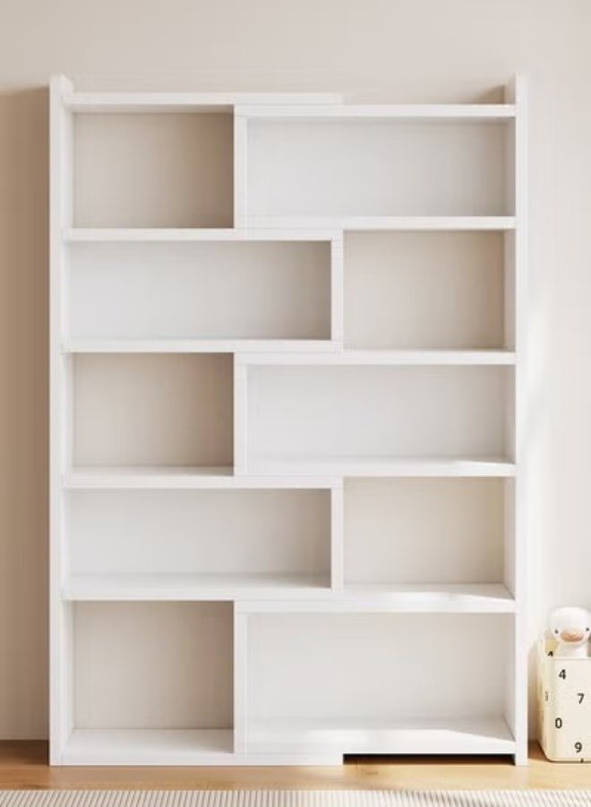 فاشون هوم رفوف كتب متعددة الطبقات قابلة للتعديل على الوجهين بتصميم إبداعي، خزانة كتب زاوية طويلة حديثة، رف تخزين خشبي بسمك 15 مم لغرفة النوم وغرفة المعيشة والمكتب المنزلي 95 × 24 × 146 سم - Image 5