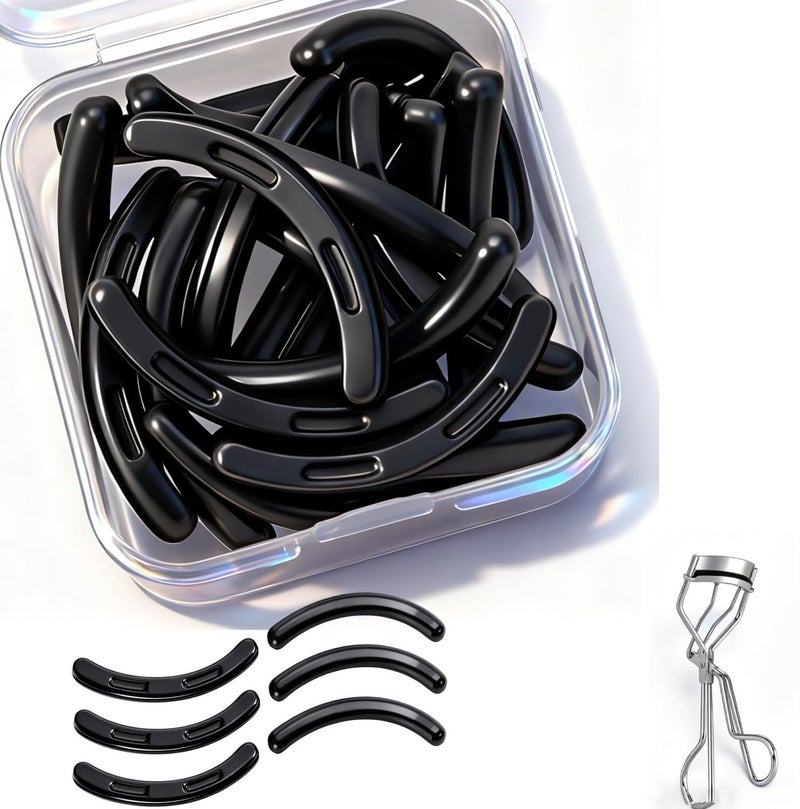 CLLFUU 30Pack Suitable for Tweezerman Eyelash Curler Refills,Premium Silicone Soft Rubber,Professional Eyelash Curler Refills Compatible with Tweezerman Lash Curlers. - Image 1