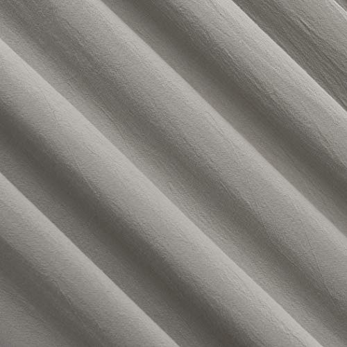 Archaeo Washed Cotton Twist Tab Curtain, 52" x 84", Silver Gray - Image 3