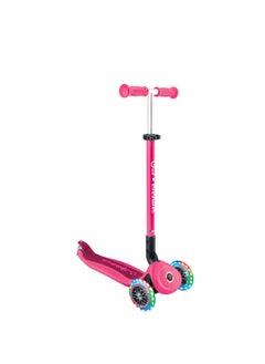 GLOBBER Globber Go Up Active Lights 3-wheel Foldable Kick Scooter Fushcia  - Image 3