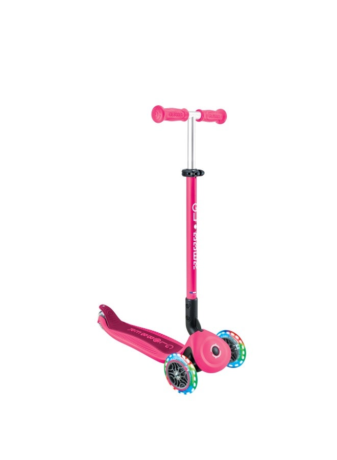 GLOBBER سكوتر جلوبر جو أب النشط بعجلات 3 قابلة للطي باللون الفوشيا - Image 3
