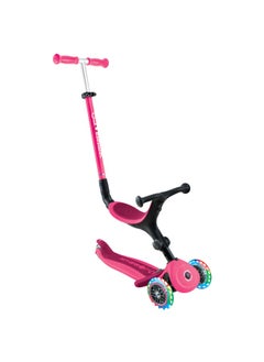 GLOBBER Globber Go Up Active Lights 3-wheel Foldable Kick Scooter Fushcia  - Image 1