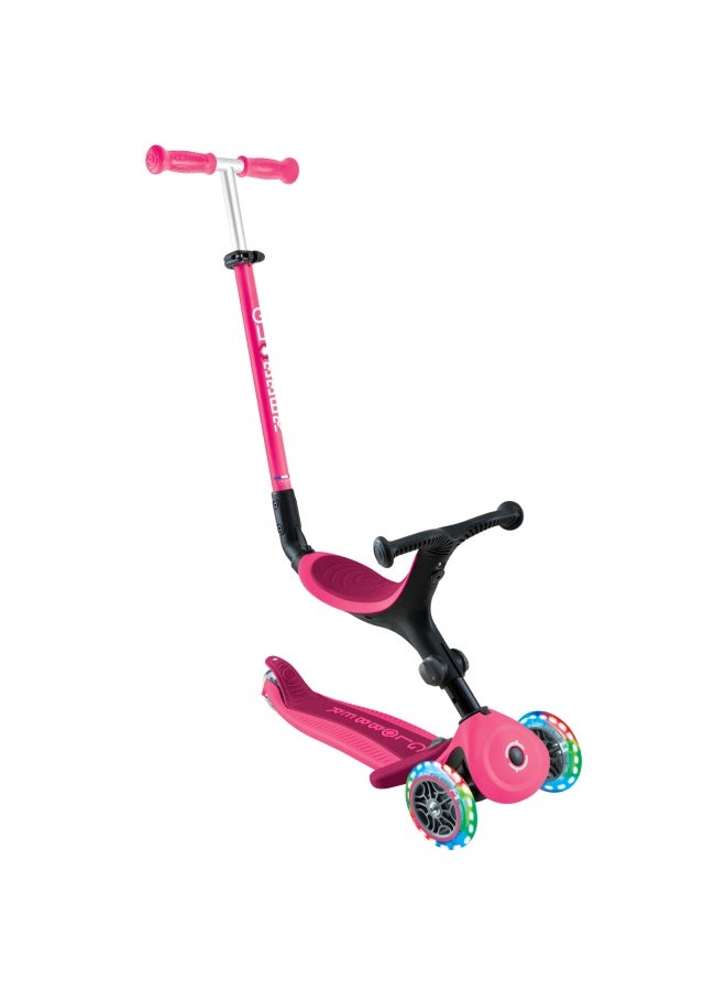 GLOBBER سكوتر جلوبر جو أب النشط بعجلات 3 قابلة للطي باللون الفوشيا - Image 1