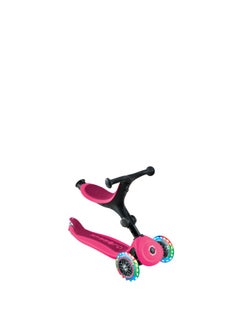 GLOBBER Globber Go Up Active Lights 3-wheel Foldable Kick Scooter Fushcia  - Image 2