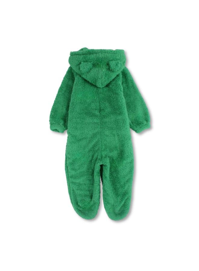 Ourkids Unisex Fleeced Hooded Onesie Pajama – Green - Image 2