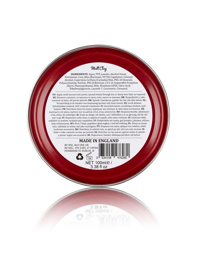 Dapper Dan - Strong Hold Matte Clay By Dapper Dan | Mens Hair Products Matte Finish | Smoked Saffron & Leather Fragranced Hair Clay For Men | Matte Finish Hair Pomade For Men | 100ml - Image 1