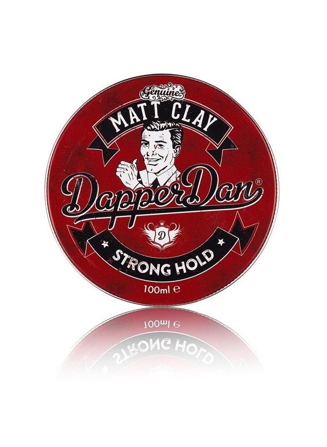 Dapper Dan - Strong Hold Matte Clay By Dapper Dan | Mens Hair Products Matte Finish | Smoked Saffron & Leather Fragranced Hair Clay For Men | Matte Finish Hair Pomade For Men | 100ml - Image 1