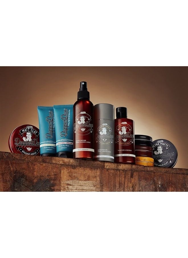 Dapper Dan - Strong Hold Matte Clay By Dapper Dan | Mens Hair Products Matte Finish | Smoked Saffron & Leather Fragranced Hair Clay For Men | Matte Finish Hair Pomade For Men | 100ml - Image 1