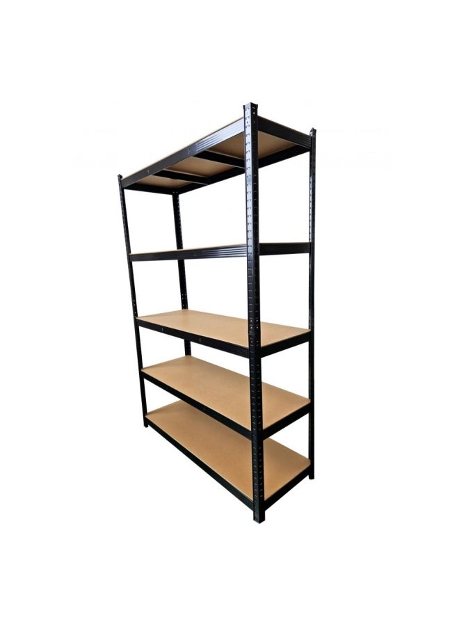 DANUBE HOME - Milano 5 Layer Steel Shelf Adjustable Garage Storage Utility Rack Heavy Duty Shelves Organization Multipurpose Shelf Warehouse Basement Kitchen Living Room pantry With Mdf Board (120X45X180) 250Kgx5 - Image 1