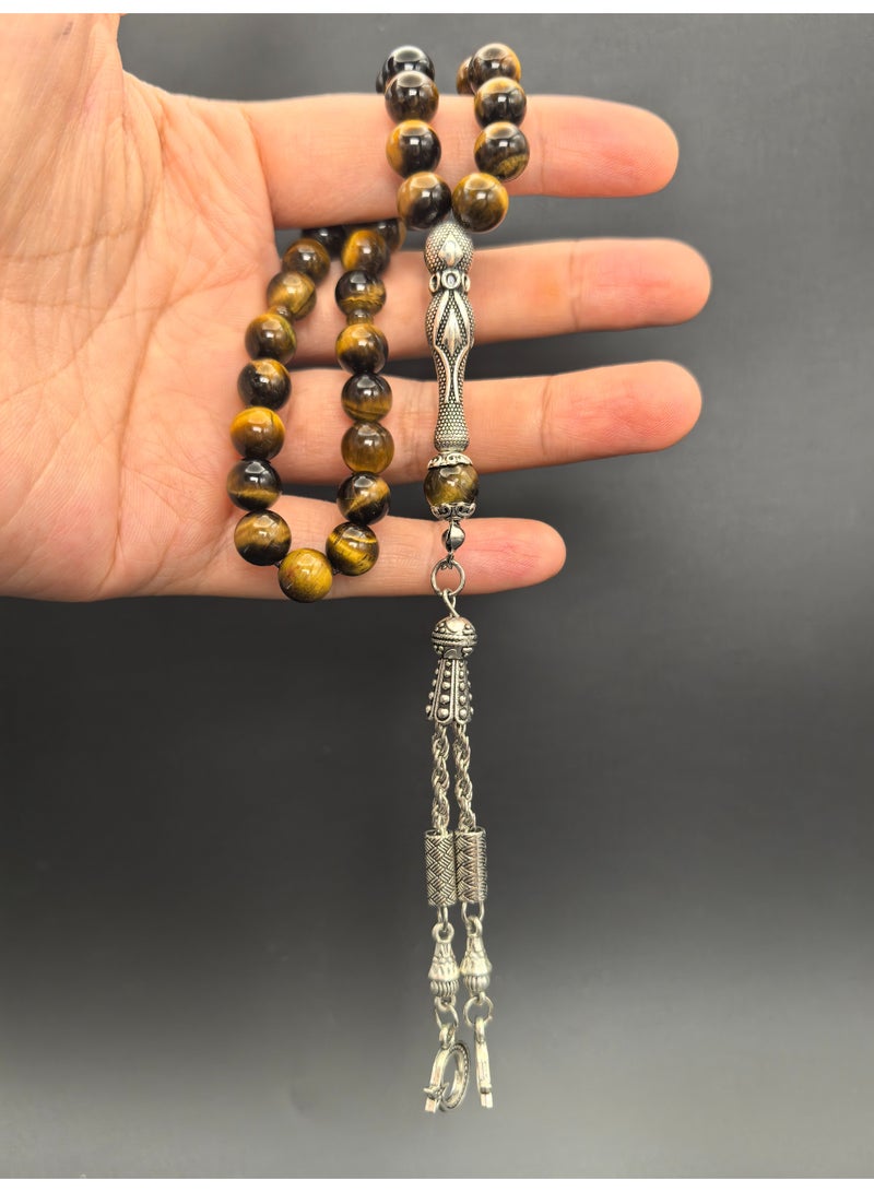 Fianser Tasbih Prayer Beads 8mm Handmade 33 Tasbeeh Muslim Islamic Arabic Ramadan Gift Exquisite - Image 5