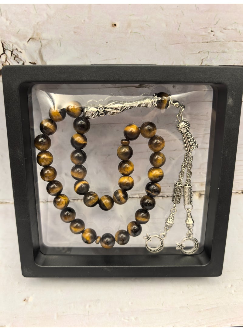 Fianser Tasbih Prayer Beads 8mm Handmade 33 Tasbeeh Muslim Islamic Arabic Ramadan Gift Exquisite - Image 3