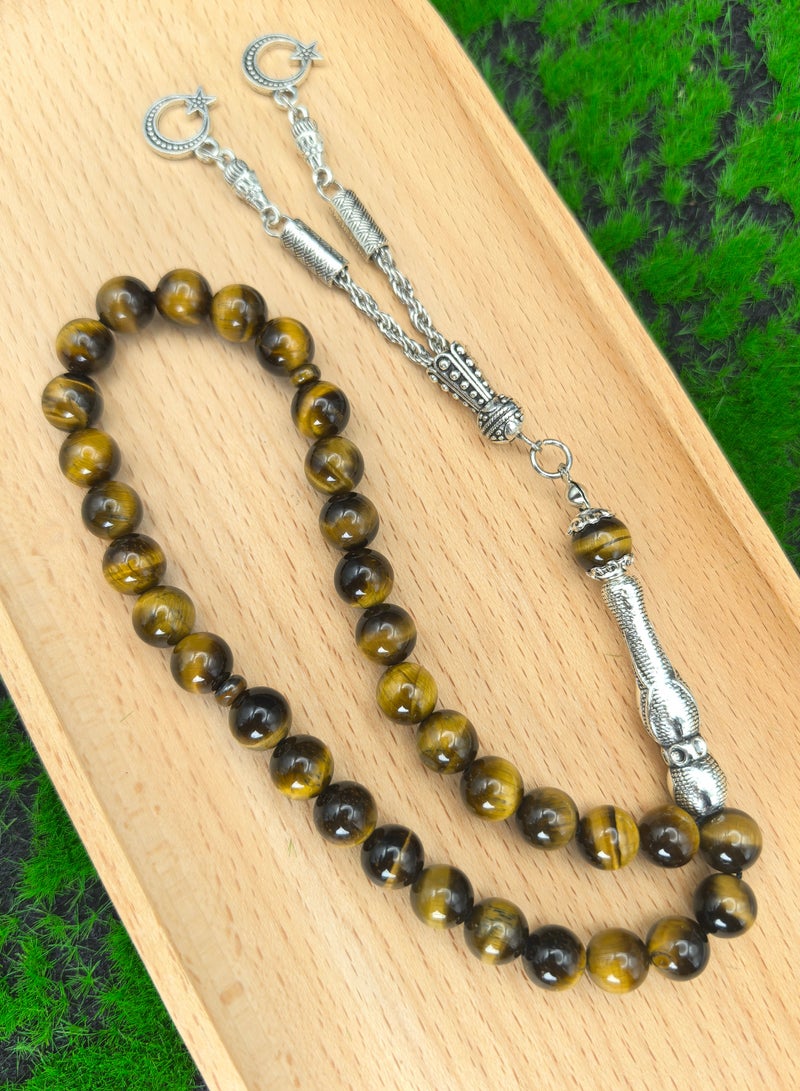 Fianser Tasbih Prayer Beads 8mm Handmade 33 Tasbeeh Muslim Islamic Arabic Ramadan Gift Exquisite - Image 2