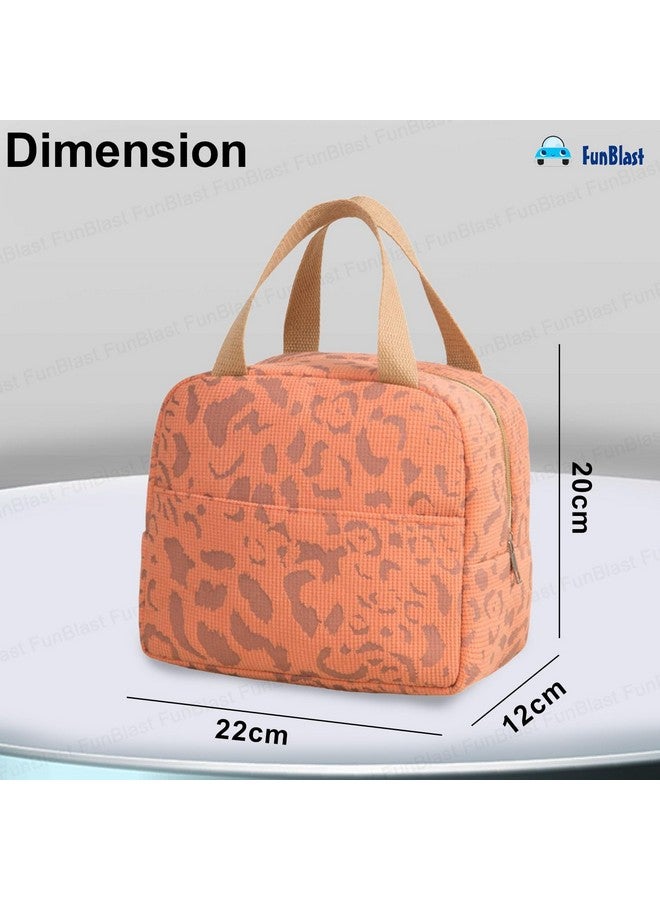 فنبلاست حقيبة غداء فن بلاست، حقيبة غداء سفر معزولة للمكتب، حقيبة حمل متعددة الأغراض لصندوق الغداء للنساء/الرجال/تيفين/حقيبة تخزين لصندوق الغداء، حقيبة تيفين (خوخي)، 5 لترات - Image 2