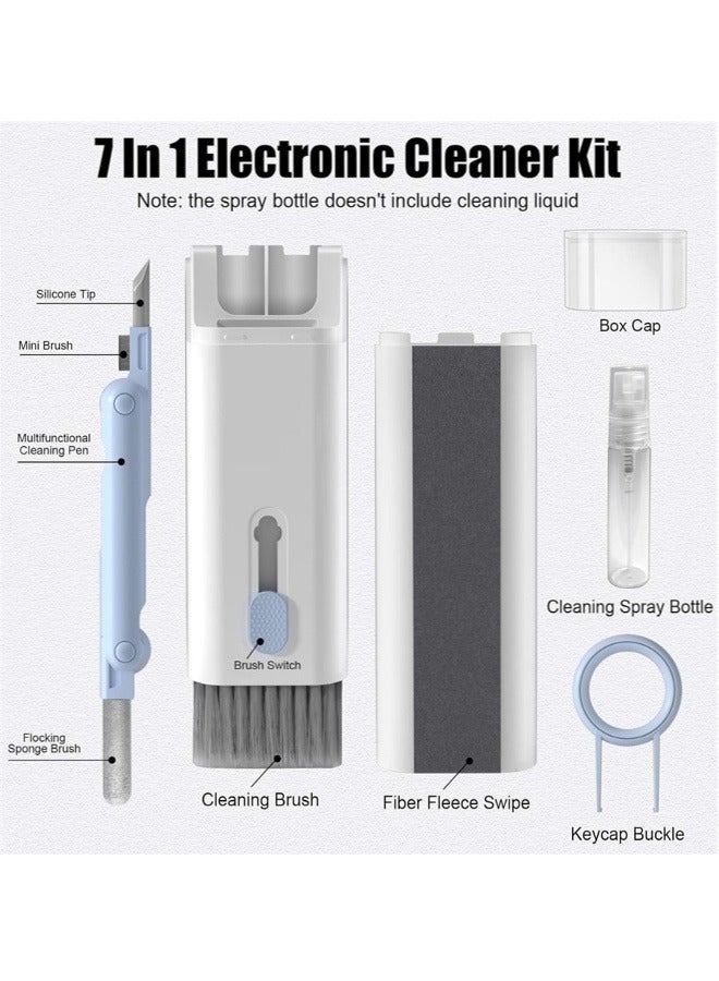 7-in-1 Electronic Cleaner Kit,Keyboard Cleaner,Laptop Cleaner Kit for Monitor, Cell Phone, Headset, Lego, Laptop Camera Lens(Blue)  - Image 1