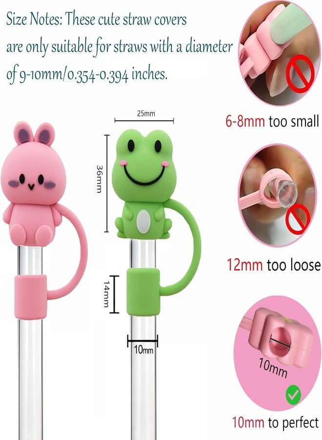 TREXEE Silicone Straw Cover Cap - 4 PCS, Dust-Proof Cap for Sipper, Cute Compatible with Stanley Tumblers Tip Cover for 10mm Straws Reusable Random - Image 3