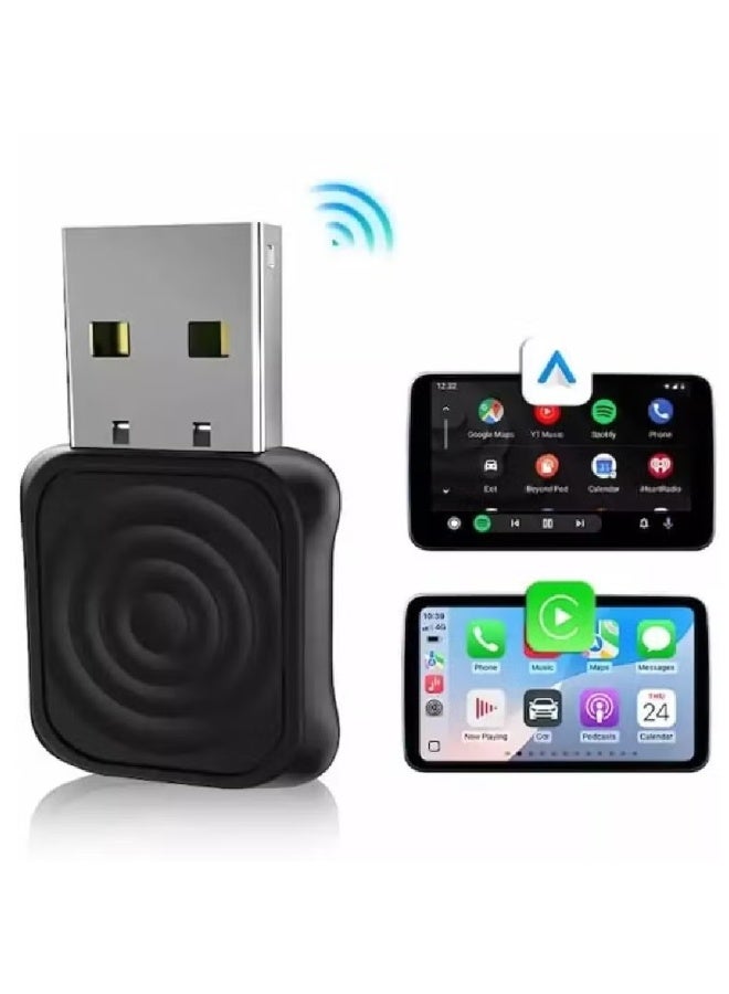 Carlinkit 2-in-1 Mini Ultra Wireless CarPlay Adapter & Android Auto - for iOS 10+/Android 11+, Convert Wired to Wireless with USB- - Image 1