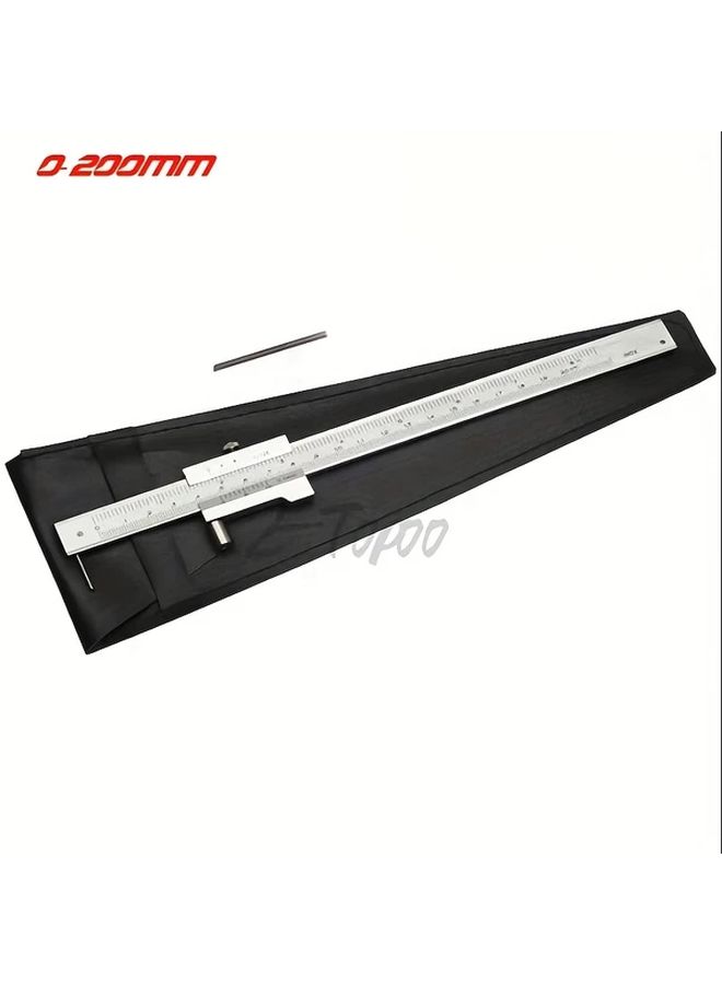 0 200mm High Precision Mechanical Vernier Caliper with Carbide Scriber and Needle - Image 3