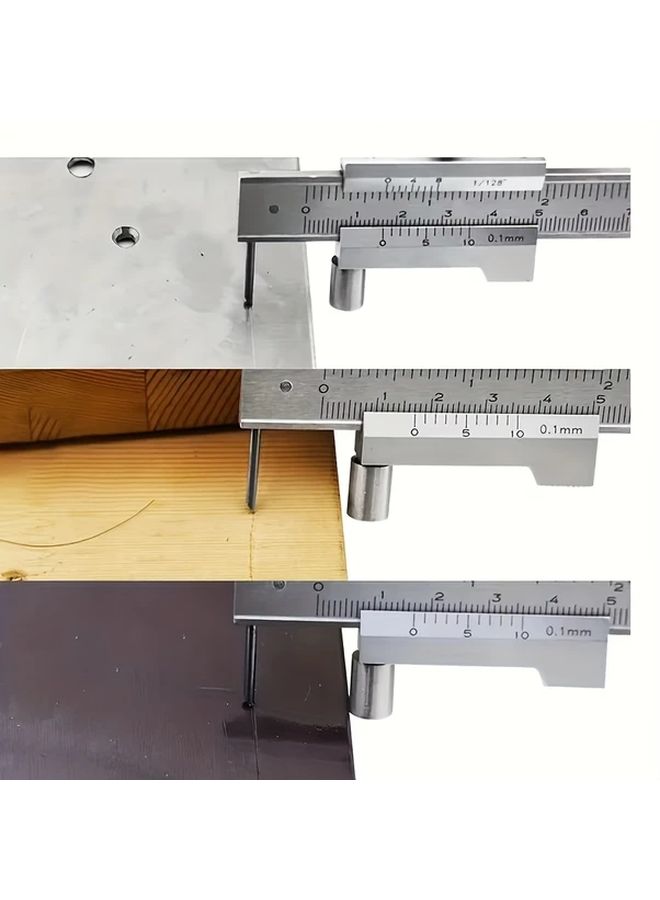0 200mm High Precision Mechanical Vernier Caliper with Carbide Scriber and Needle - Image 4