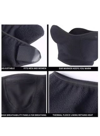Half Face Mask Windproof Men Women for Skiing Snowboarding Motorcycling Winter Outdoor Sports Highly Breathable (2Pcs) - view 4