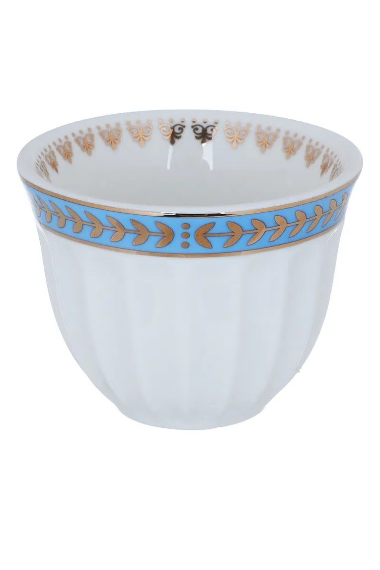 Alsaif Gallery Saif Gallery Porcelain Arabic Coffee Cup Set, 12 Pieces - White - Image 2