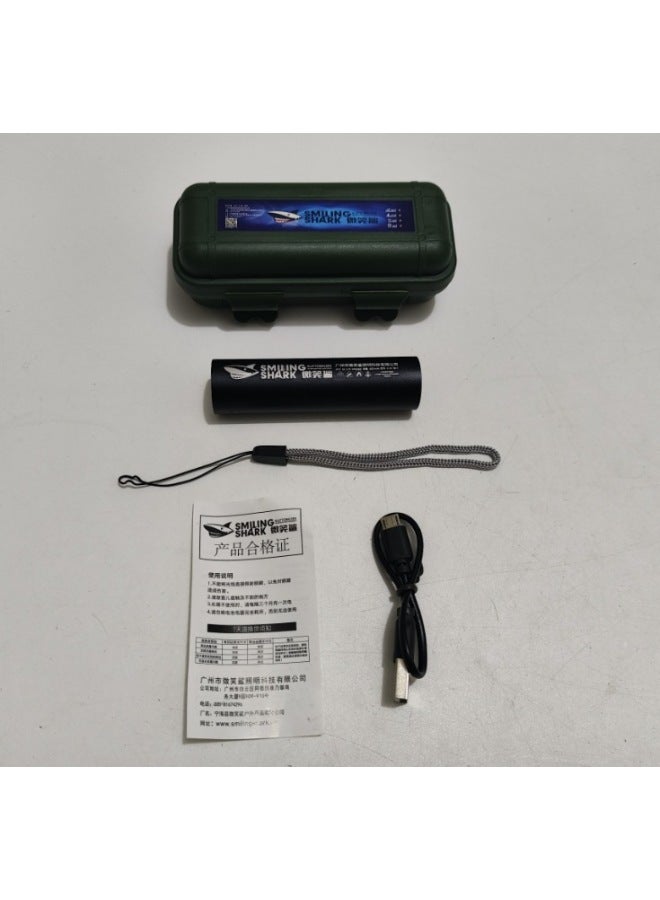 Mini High-intensity Flashlight Portable Compact Hiking Daily Carry Power Bank Handheld Torch Light Side Illumination-Color:613a-aluminum Small [packed In Plastic Box)  - Image 1