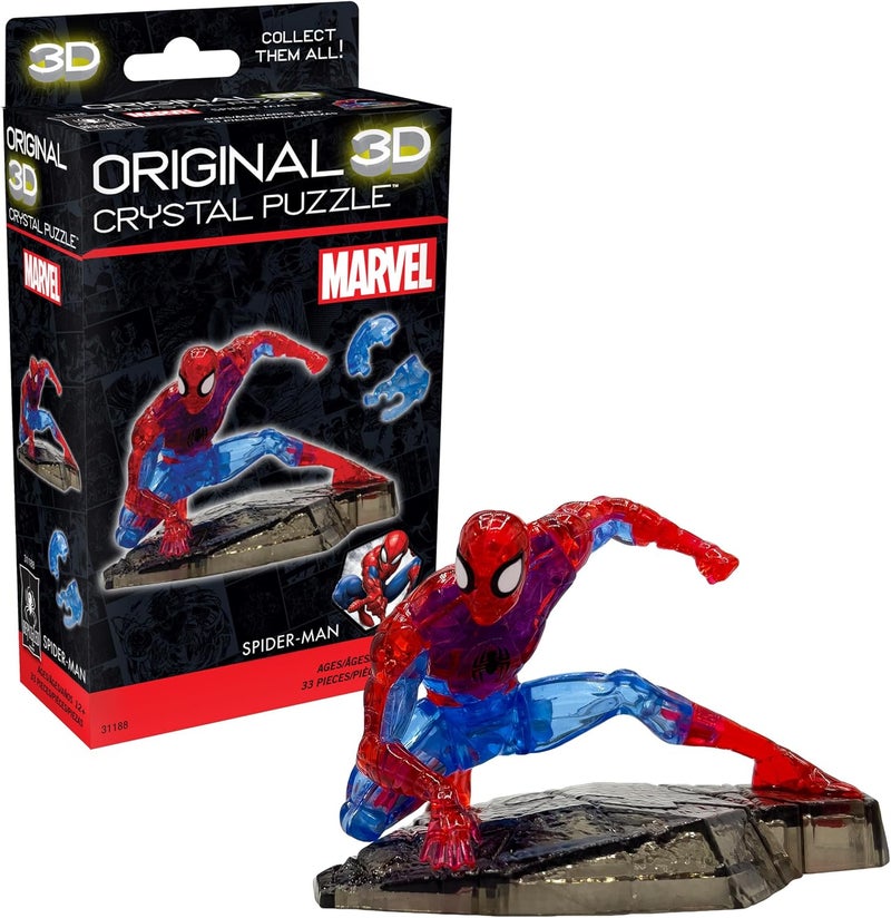 BePuzzled Marvel SpiderMan Super Hero Original 3D Crystal Puzzle Perfect for Puzzlers Ages 12 and Up Challenging to Complete and Beautiful to Display Collect Them All - Image 1