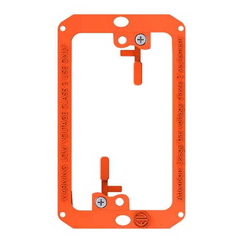 BWP Low Voltage Mounting Bracket 1 Gang, 5 Pack for Single Gang Wall Plate, Telephone Wires, Network Cables, HDMI, Coaxial, Speaker Cables - Low Voltage Box Cable Wall Plate Bracket, Mud Ring - Image 1