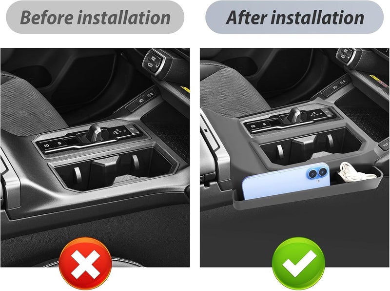 SKTU for 2026 Toyota RAV4 Gear Shift Panel for 2026+ Toyota RAV4 (LE/SE/XLE Premium/Woodland/XSE/Limited) Center Console Organizer 2026 RAV4 Accessories Rubber Passenger Side Storage Box Durable - Image 3
