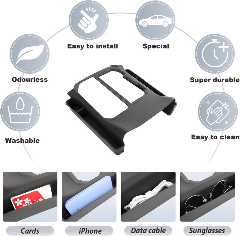 SKTU for 2026 Toyota RAV4 Gear Shift Panel for 2026+ Toyota RAV4 (LE/SE/XLE Premium/Woodland/XSE/Limited) Center Console Organizer 2026 RAV4 Accessories Rubber Passenger Side Storage Box Durable - Image 5