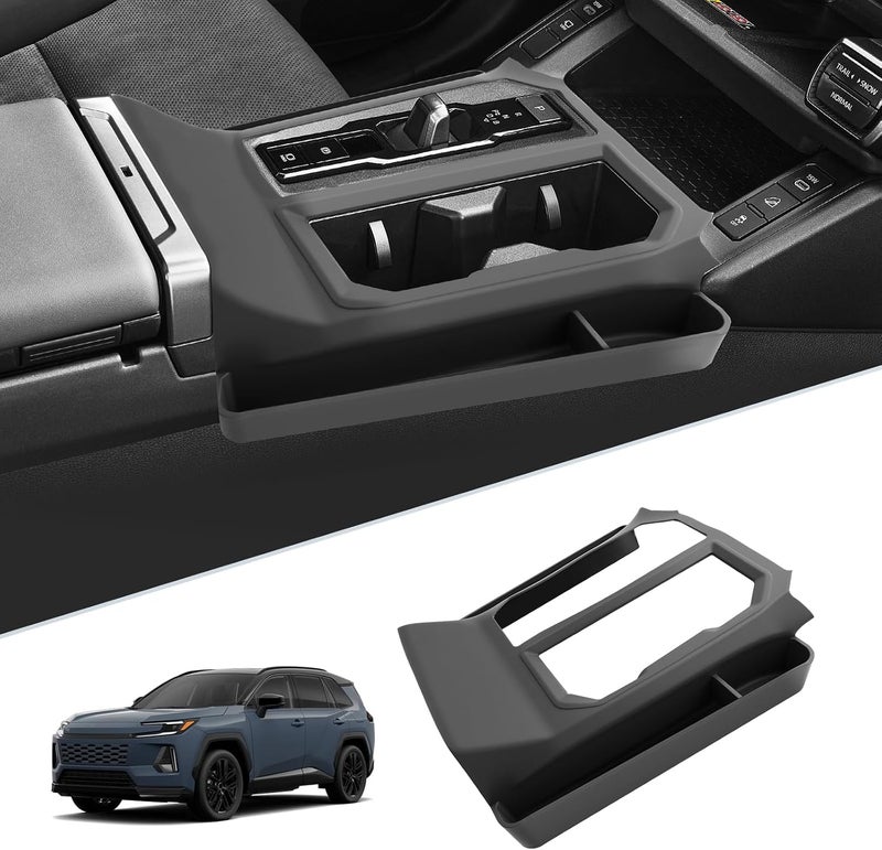 SKTU for 2026 Toyota RAV4 Gear Shift Panel for 2026+ Toyota RAV4 (LE/SE/XLE Premium/Woodland/XSE/Limited) Center Console Organizer 2026 RAV4 Accessories Rubber Passenger Side Storage Box Durable - Image 1