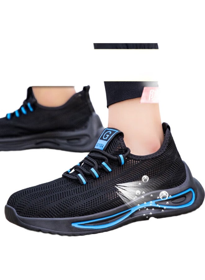 JUNBU Men'S Steel Toe Safety Shoes Anti-Smashing Anti-Piercing Wear-Resistant Breathable Safety Work Shoes 1081S 42 - Image 3