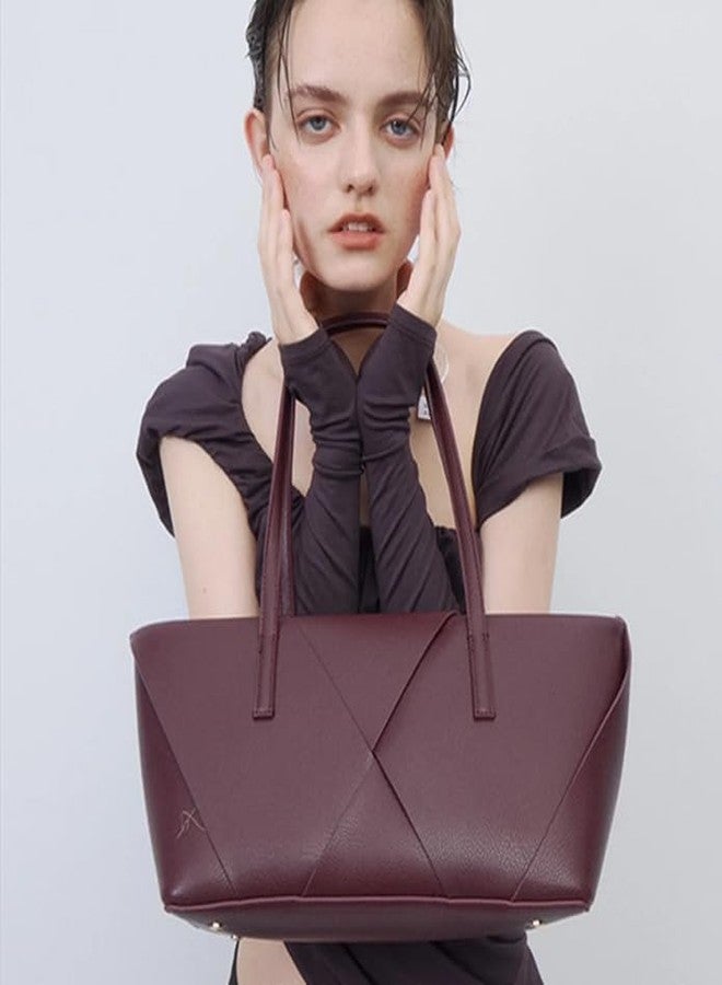 Molodo Woven Tote Bag Large Capacity Zipper Handbag Shoulder Bag Hobo Underarm Bags for Travel - Image 2