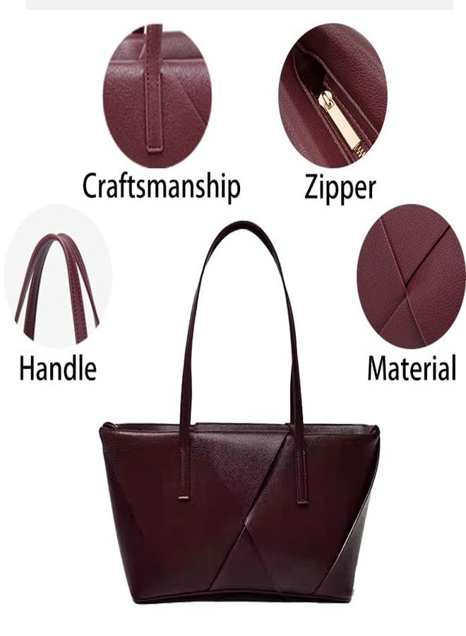 Molodo Woven Tote Bag Large Capacity Zipper Handbag Shoulder Bag Hobo Underarm Bags for Travel - Image 3