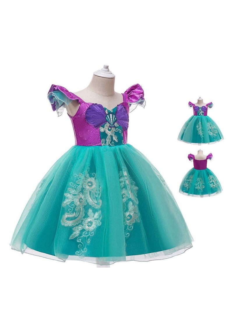 general Mermaid dress dress children's mesh tutu dress skirt girl dress dress gift for birthday or holiday - Image 3