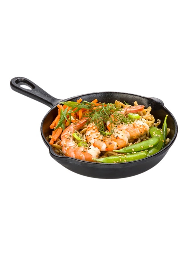 Restaurantware أطباق تقديم فوغّا 12 أونصة من الحديد الزهر، 6 مقالي تقديم مع مقبض - مع ثقب للتعليق، مقاومة للكسر، أطباق تقديم من الميلامين الأسود المزيف، للأطباق الرئيسية أو الحلويات - Image 2