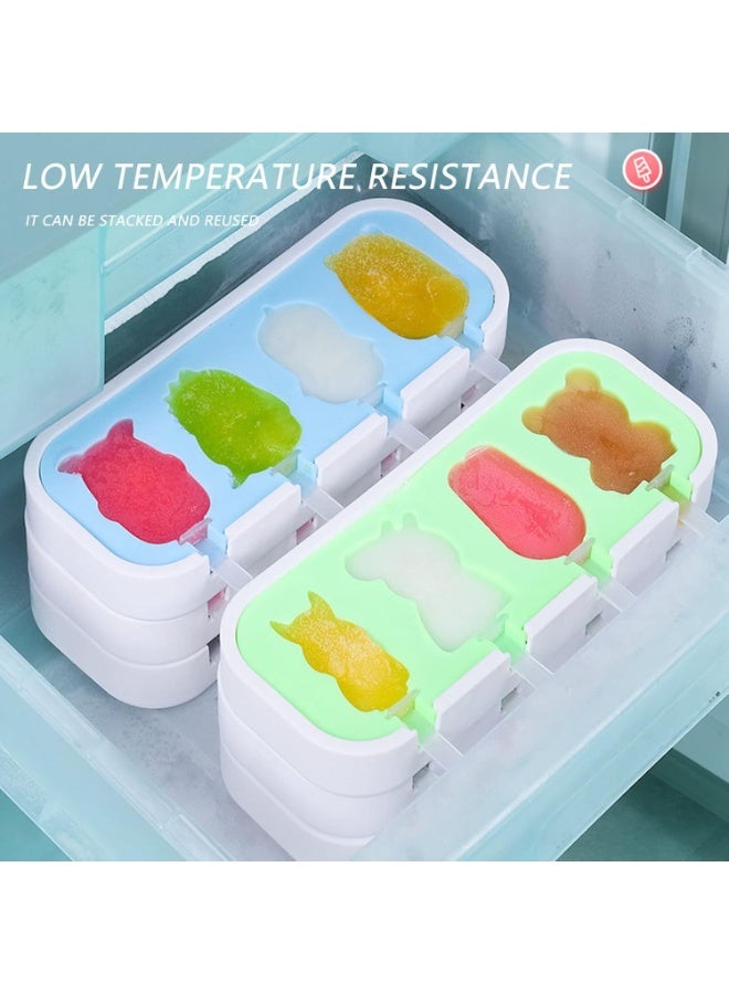 قالب سيليكون للآيس كريم المنزلي وأعواد البوظة - تصميم حيوانات ممتع - متعدد الألوان - خالٍ من BPA وآمن للطعام - Image 4