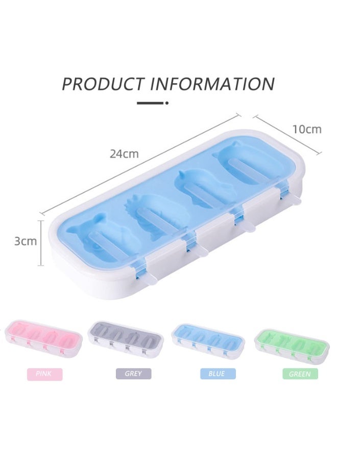 قالب سيليكون للآيس كريم المنزلي وأعواد البوظة - تصميم حيوانات ممتع - متعدد الألوان - خالٍ من BPA وآمن للطعام - Image 2