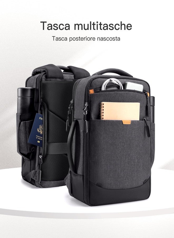 Inateck 17-20L Expandable Carry on Travel Laptop Backpack for Airline Approved, Splash-resistant 3-Way Cabin Luggage for Low-cost/Budget Airlines, Compatible with 14-Inch Laptops, Black - Image 5