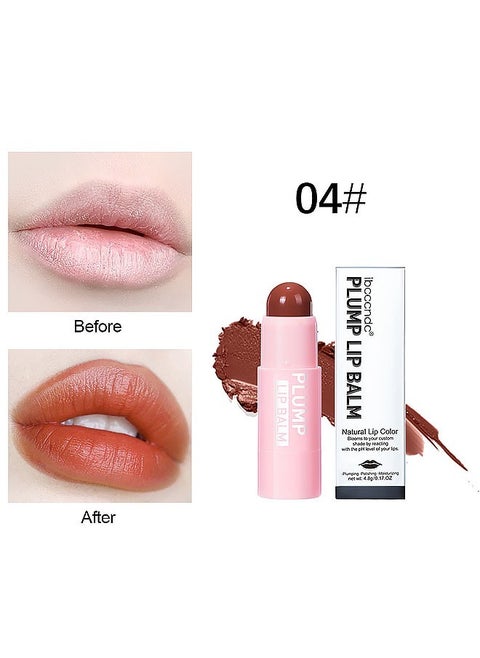 Plump Lip Balm 04, Lightweight Color and Smooth Texture, Blooms To Your Custom Shade by Reacting With The PH Level of Your Lips, Making Your Lips Look Bright and Shiny, Keep Your Makeup All The Time