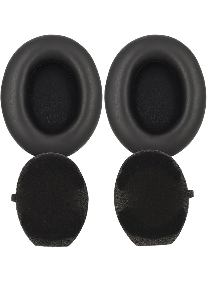 إيروريكس وسائد أذن بديلة متوافقة مع سماعات الرأس Sony Wh 1000Xm3 فوق الأذن مع جلد بروتيني أكثر نعومة وعزل للضوضاء ورغوة ذاكرة بسمك إضافي باللون الأسود - Image 4