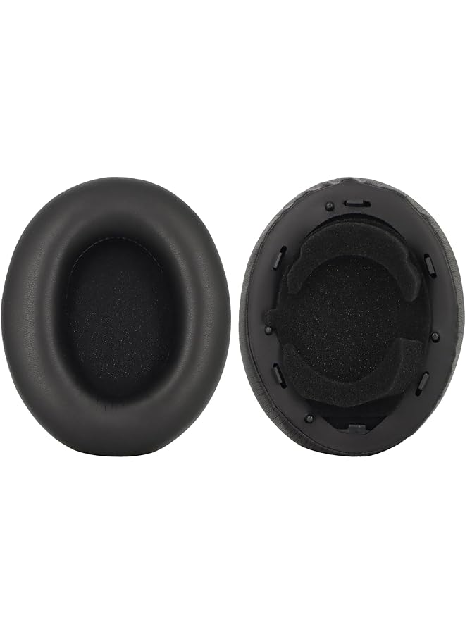 إيروريكس وسائد أذن بديلة متوافقة مع سماعات الرأس Sony Wh 1000Xm3 فوق الأذن مع جلد بروتيني أكثر نعومة وعزل للضوضاء ورغوة ذاكرة بسمك إضافي باللون الأسود - Image 3