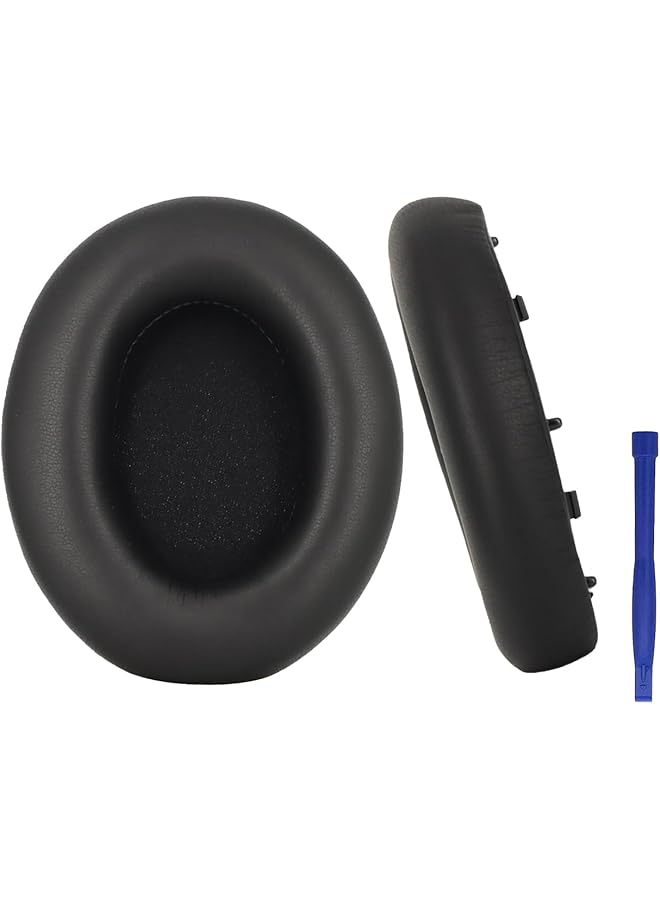 إيروريكس وسائد أذن بديلة متوافقة مع سماعات الرأس Sony Wh 1000Xm3 فوق الأذن مع جلد بروتيني أكثر نعومة وعزل للضوضاء ورغوة ذاكرة بسمك إضافي باللون الأسود - Image 1